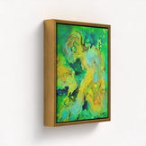 Green Love - Canvas Framed Print 40`x30`