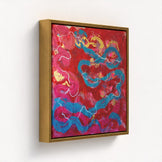 Cosmic Serpents - Framed Museum Quality Canvas Art Print medium size