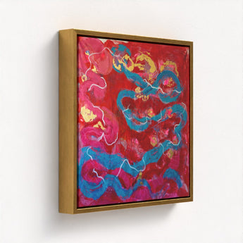 Cosmic Serpents - Framed Museum Quality Canvas Art Print medium size